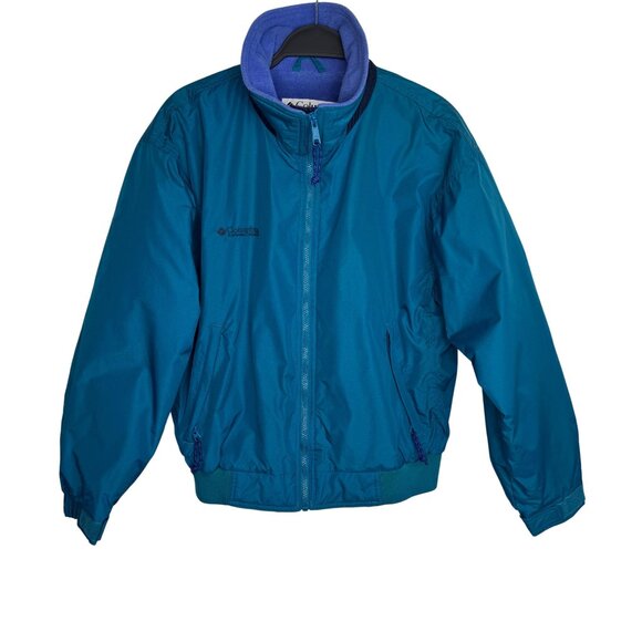 Vintage‎ 90s Columbia Women’s Green Blue Snowboard Ski Jacket Size Medium - Picture 1 of 9